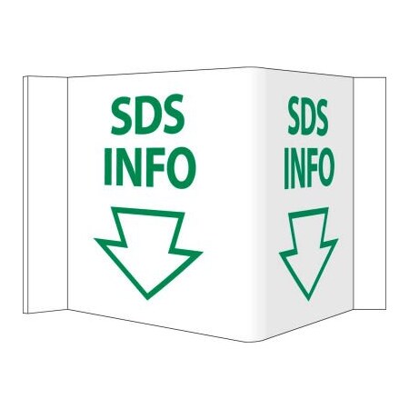 National Marker Co Facility Visi Sign - SDS Info, 8-3/4in x 5-3/4in, Green on White VS99W